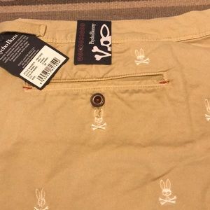 Men’s Psycho Bunny Shorts size 38 khaki.